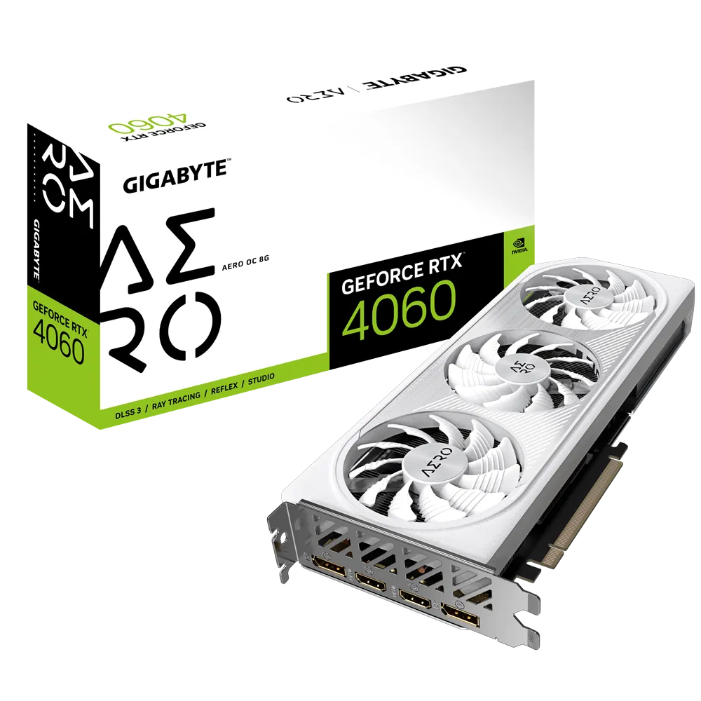 GIGABYTE GeForce RTX 4060 AERO OC 8G GIGABYTE GeForce RTX 4060 AERO OC 8G